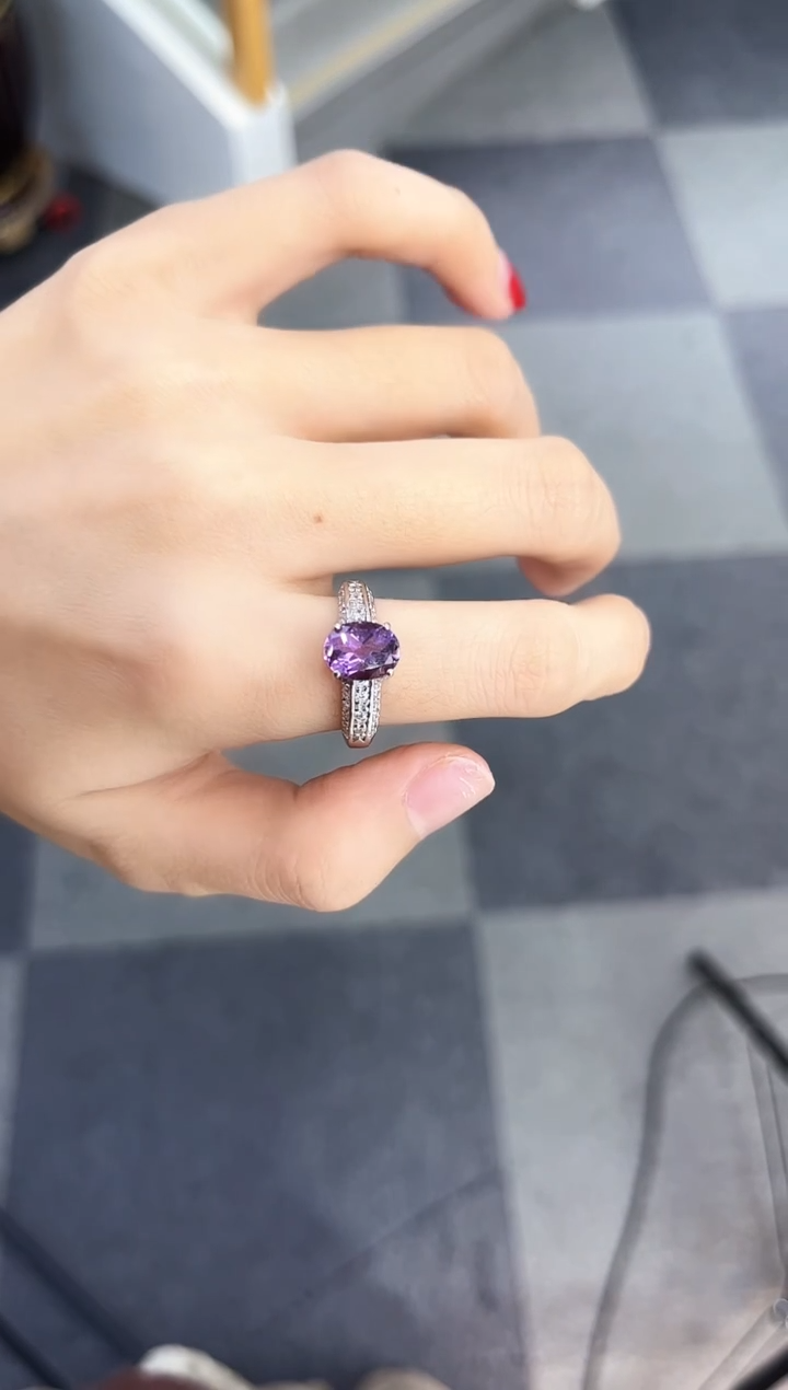 【闪购商品】石榴石戒指银S925镶嵌多样性发其一