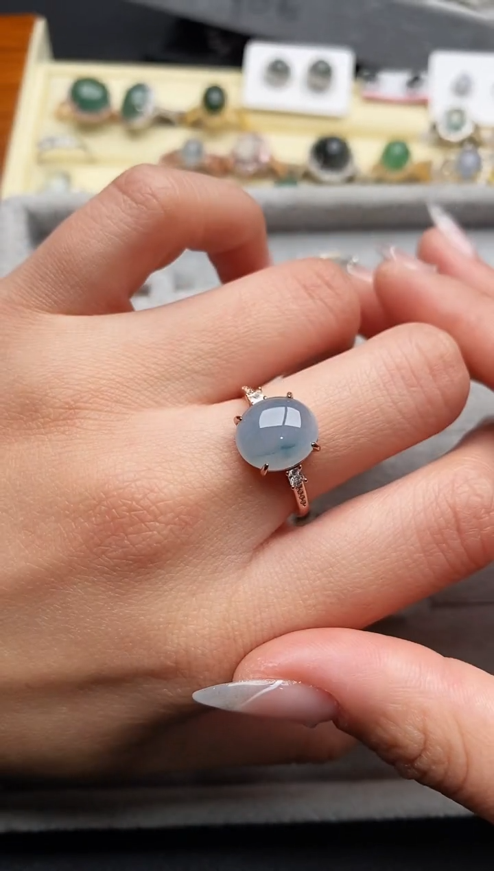 【闪购商品】翡翠戒指银S925镶嵌88888888+1