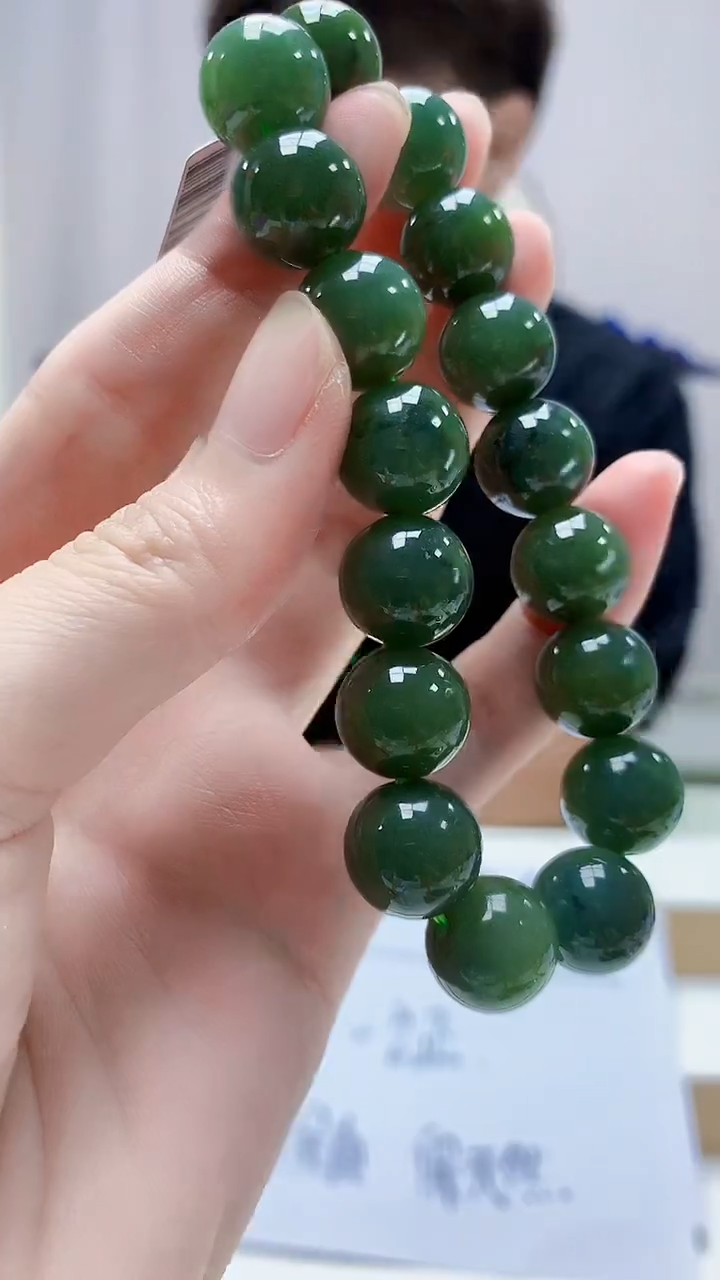 未镶嵌定制翡翠5145zm-毛货手串61