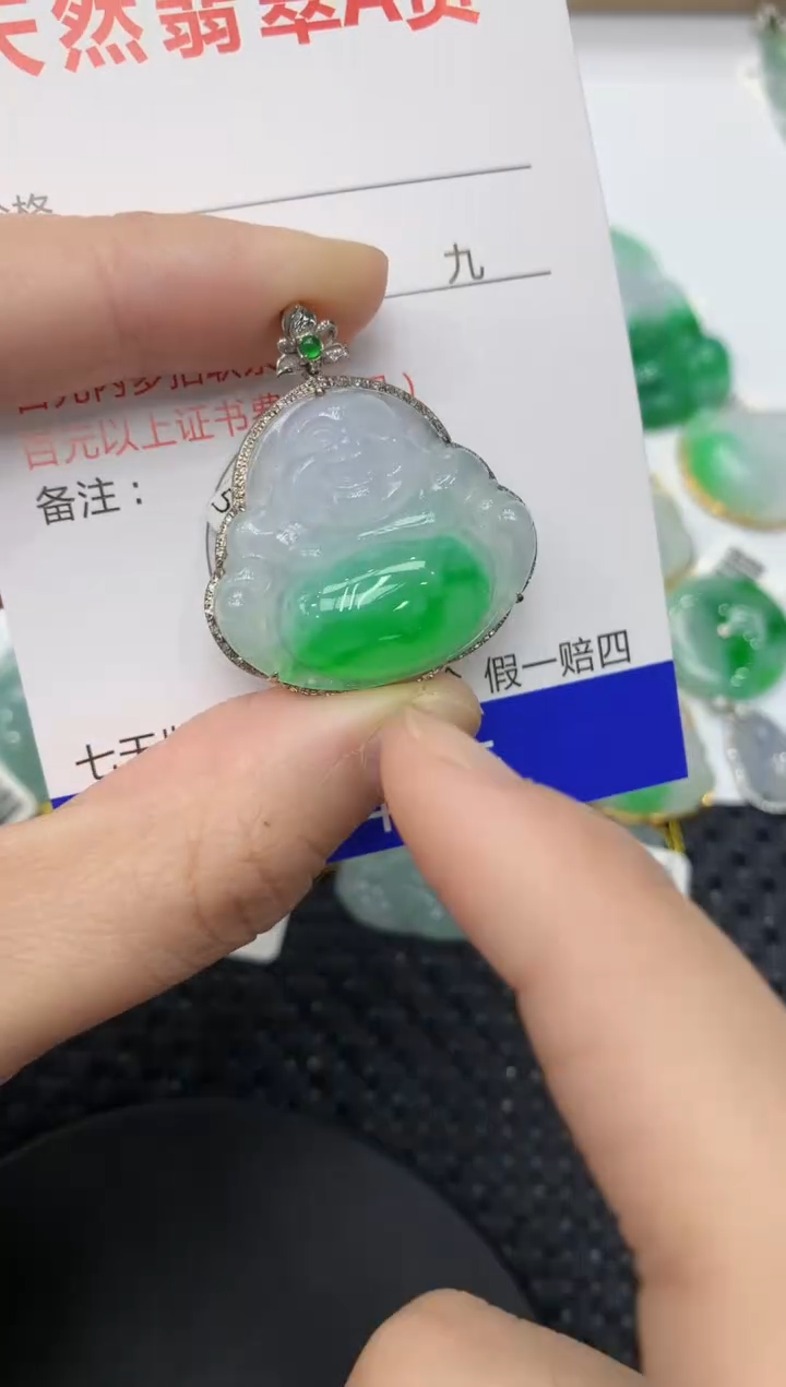 【闪购商品】翡翠颈饰18K金镶嵌11111111111