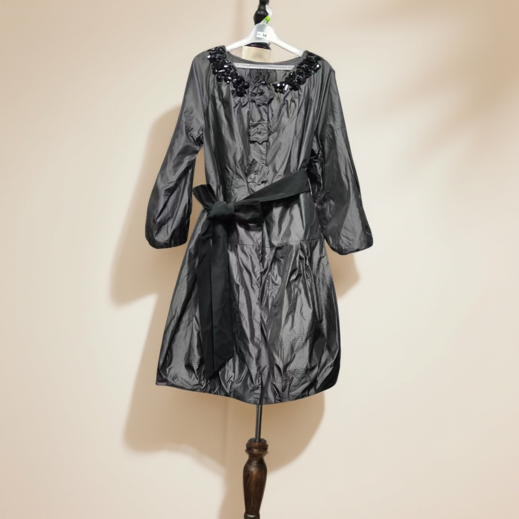 春秋季圆领系带时尚显瘦风衣外套C869