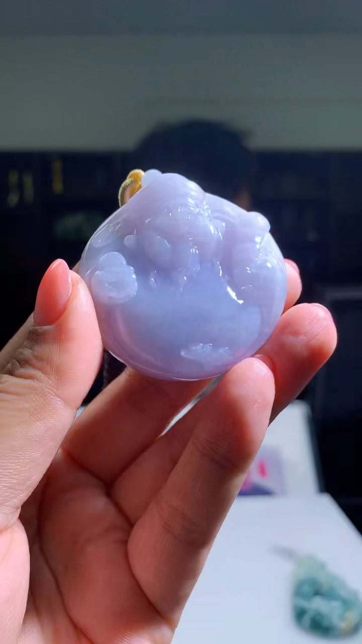 定制翡翠未镶嵌1057dq-毛货挂件11