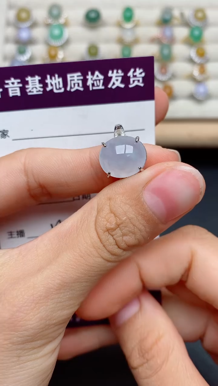 翡翠戒指银S925镶嵌.....