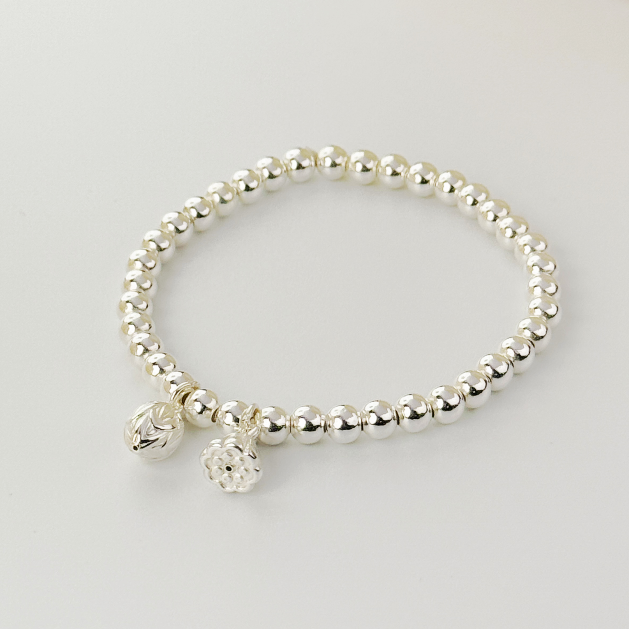 足银手链 两世欢光面5M手链·足银·熹棠气质纯银时尚百搭