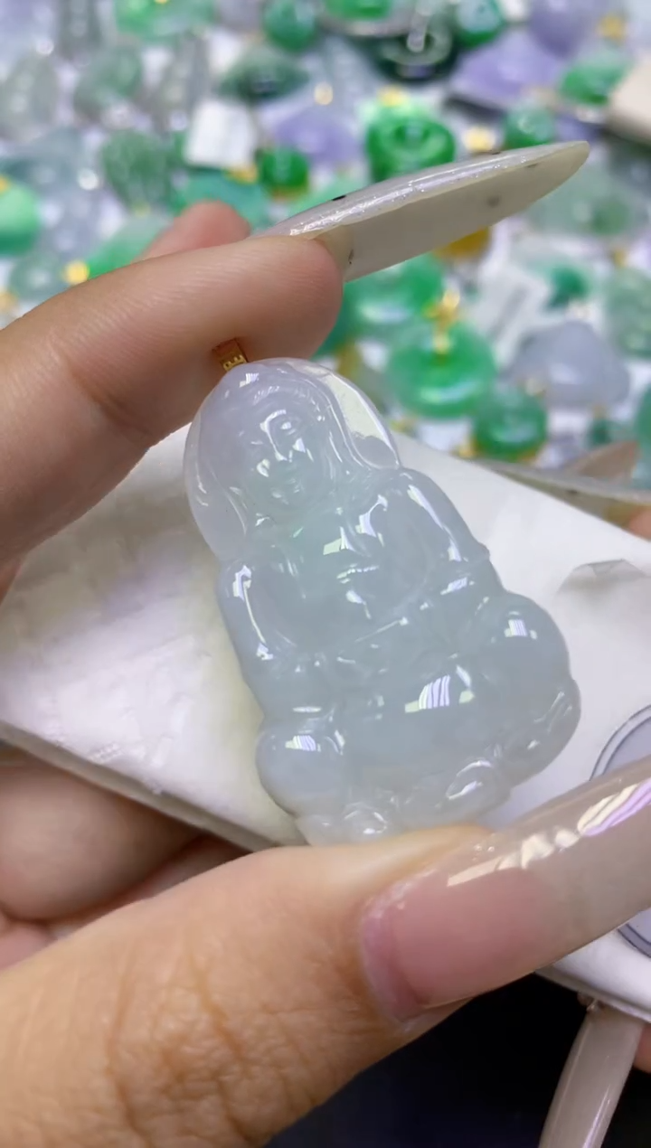 颈饰未镶嵌翡翠天然缅甸翡翠A货百元以上9元证书费自理