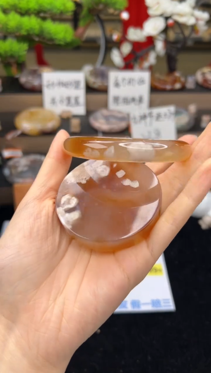 【闪购商品】石英质玉手镯未镶嵌61圈口（赠送镯心）33503