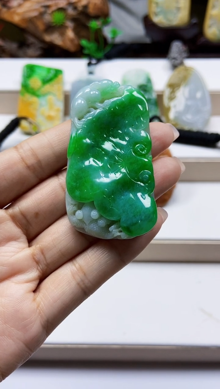 颈饰未镶嵌翡翠翡翠A货