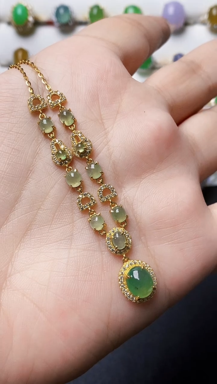 银S925镶嵌戒指翡翠0607