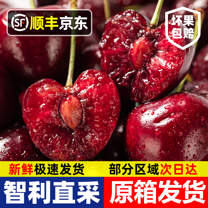 【推荐5斤原箱·4J-3J】DS1智利进口车厘子海运5斤 内附果径卡