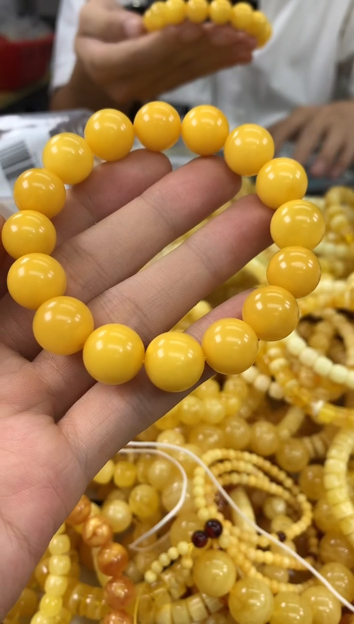 未镶嵌蜜蜡裸石手串