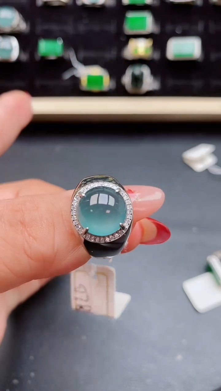 【闪购商品】翡翠戒指银S925镶嵌5080805