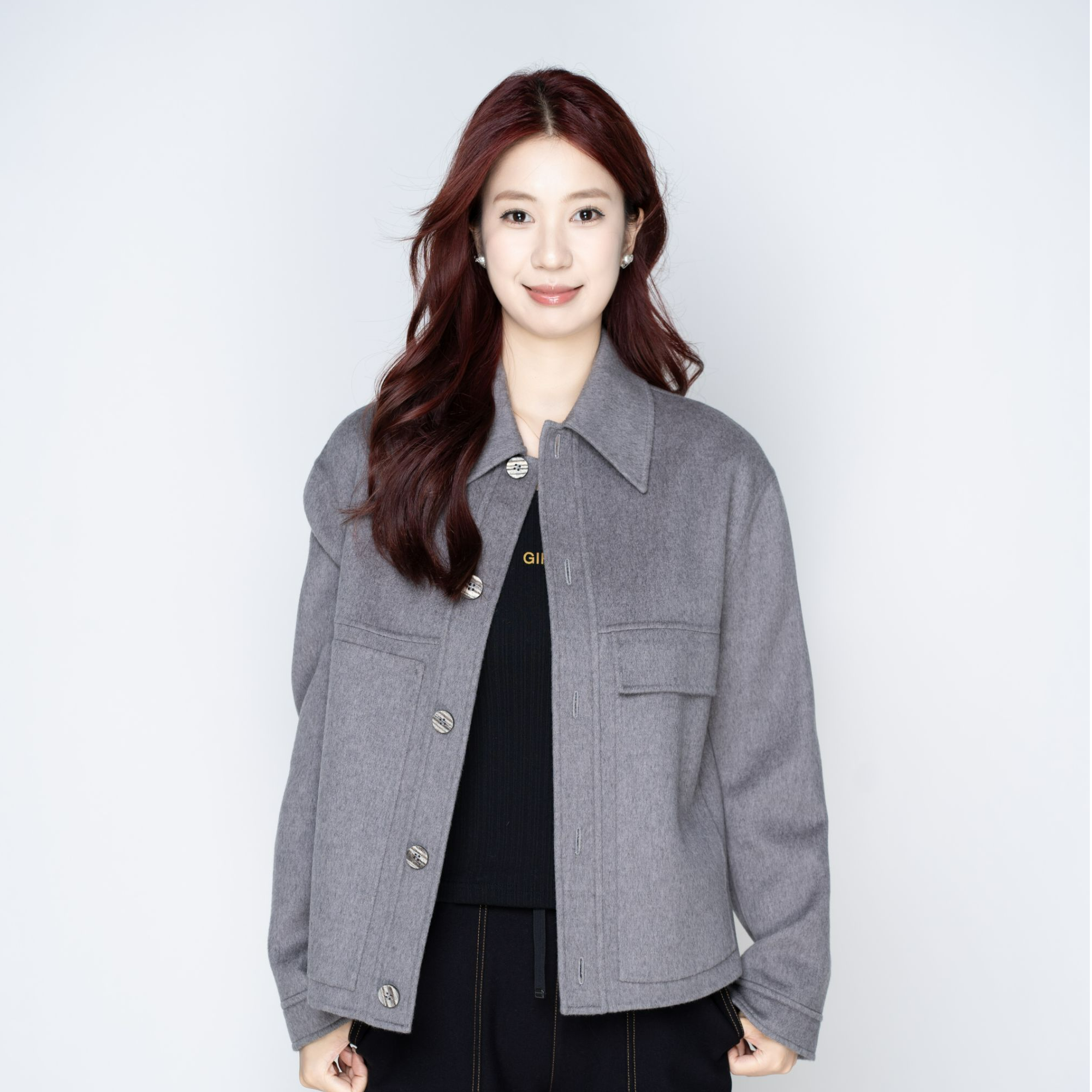 GIRDEAR/哥弟秋冬新款老钱风长袖翻领双面呢上衣女外套女-1400703