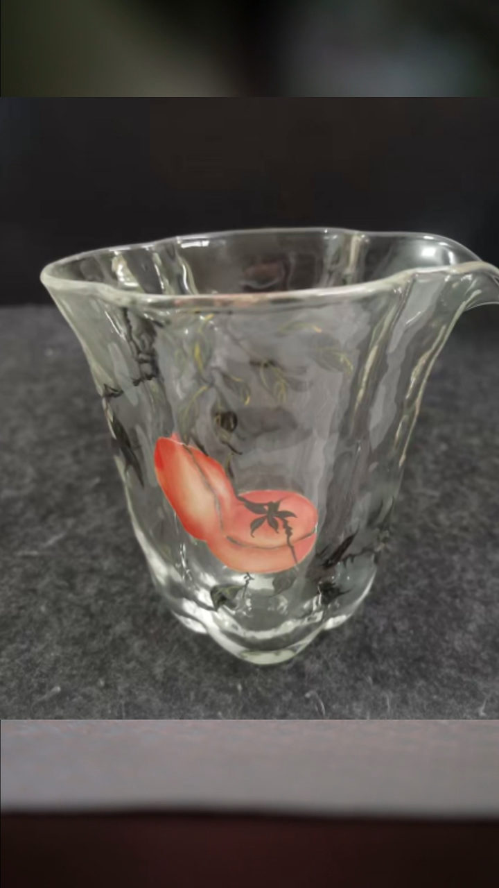 【闪购商品】杯预售  彤云山房柿子手绘公道杯