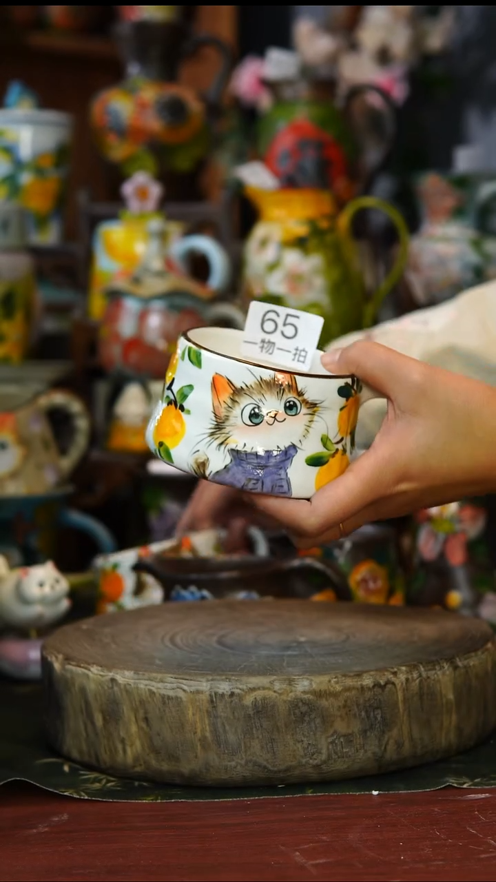 陶瓷65景德镇手工手绘釉下彩