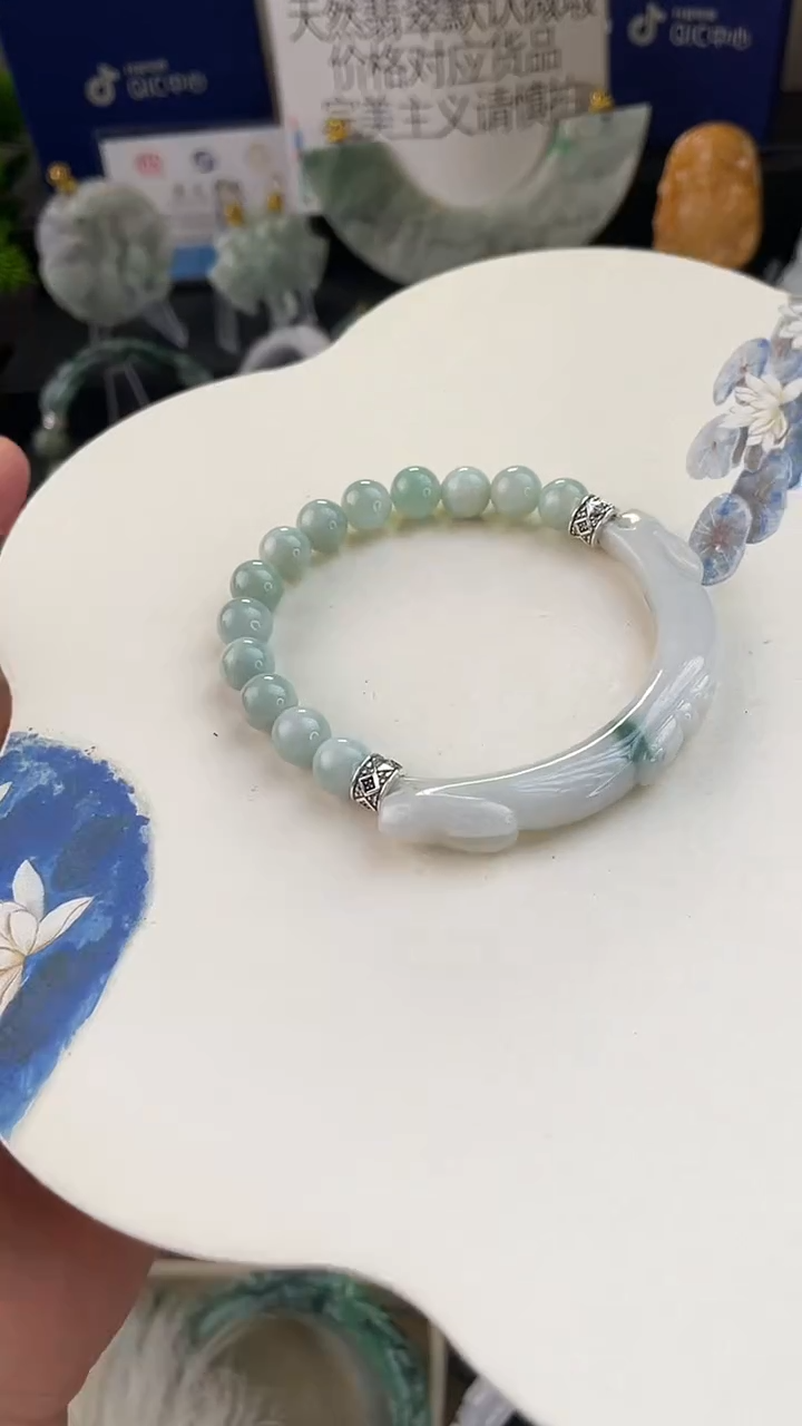 未镶嵌手链翡翠手工定制默认微瑕播介绍为准