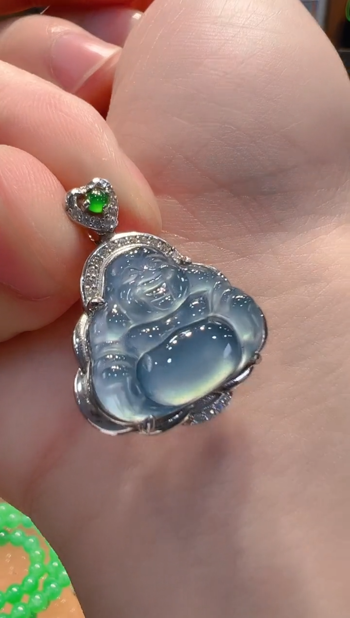 翡翠银S925镶嵌吊坠(不含链)多样性发其一