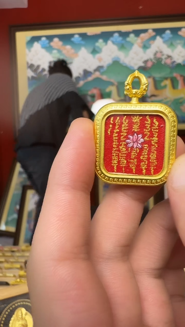 吊坠五条-热贡纯手绘周毛