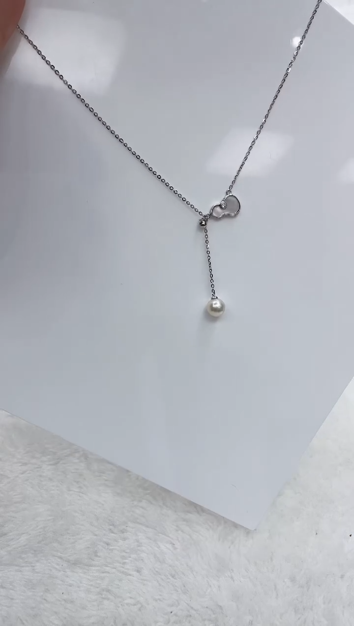 【闪购商品】海水珍珠颈饰银S925镶嵌海水珍珠项链