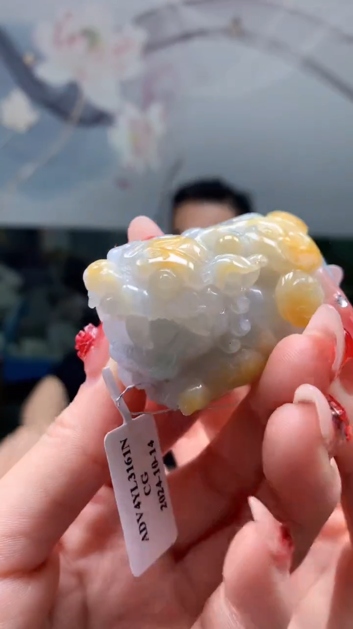 【闪购商品】定制翡翠未镶嵌1044ry-毛货挂件38