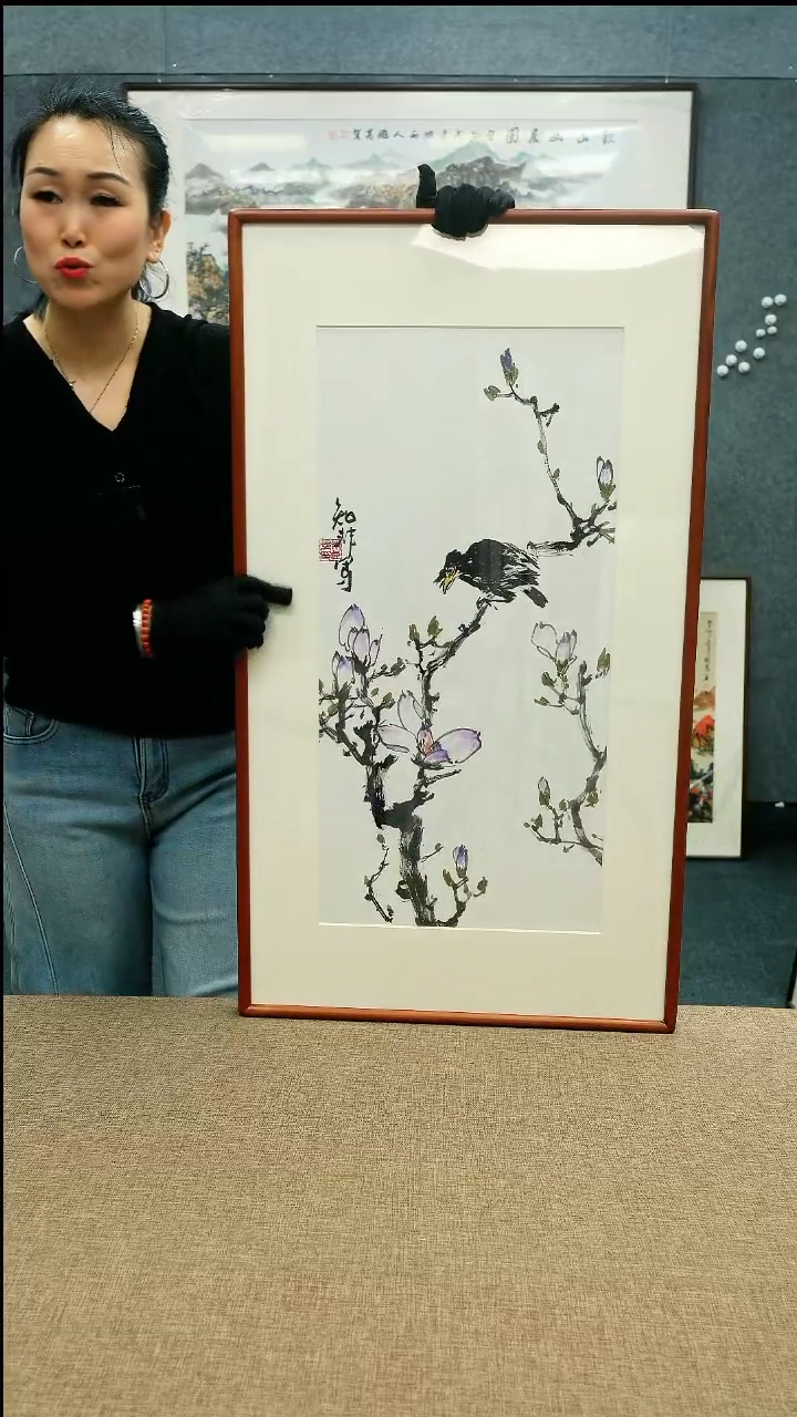 【闪购商品】国画52*92知非老师花鸟