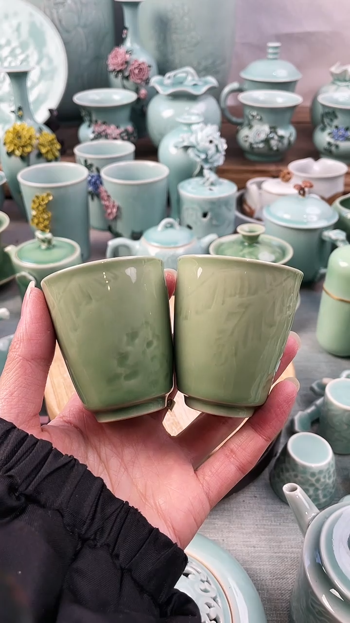 【闪购商品】2个 特价 微瑕 慧仙青瓷