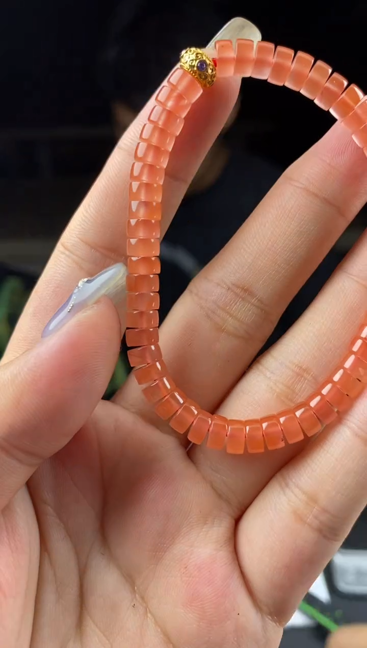 手串18K金镶嵌南红玛瑙多样性-手串-S3834