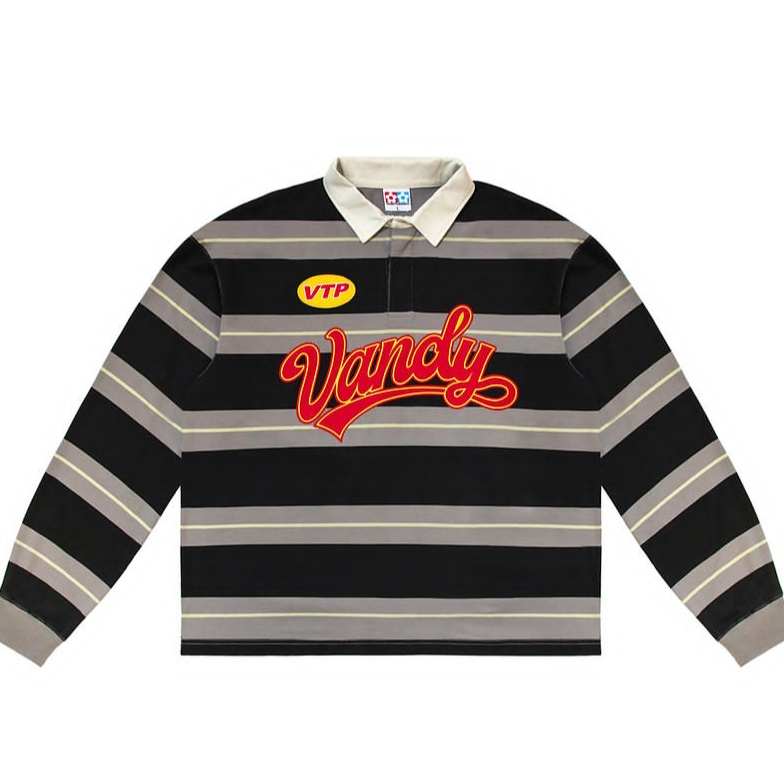 【纽约限定】VANDYTHEPINK Stripe Rugby 99号条纹Polo衫