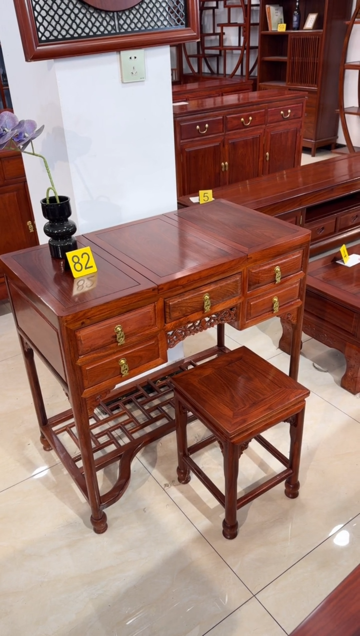 花梨木类储物柜叶*思88*48*80梳妆台刺猬紫檀