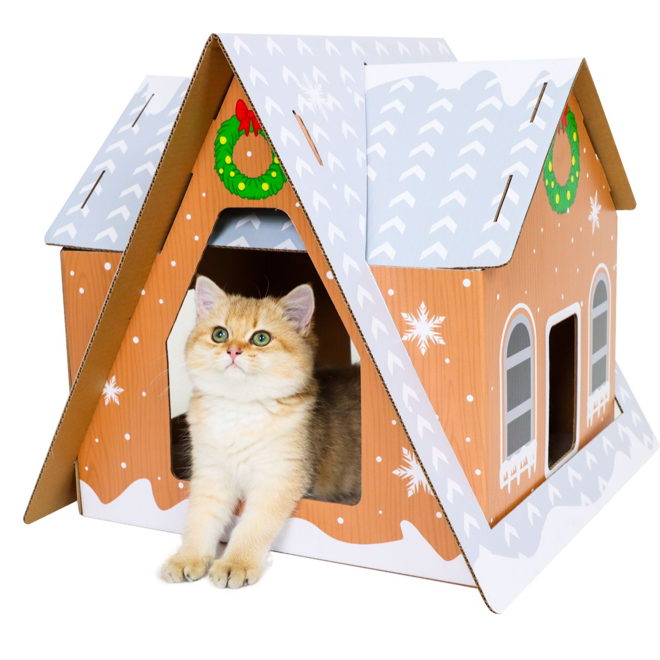 胖安安-圣诞节雪屋猫窝