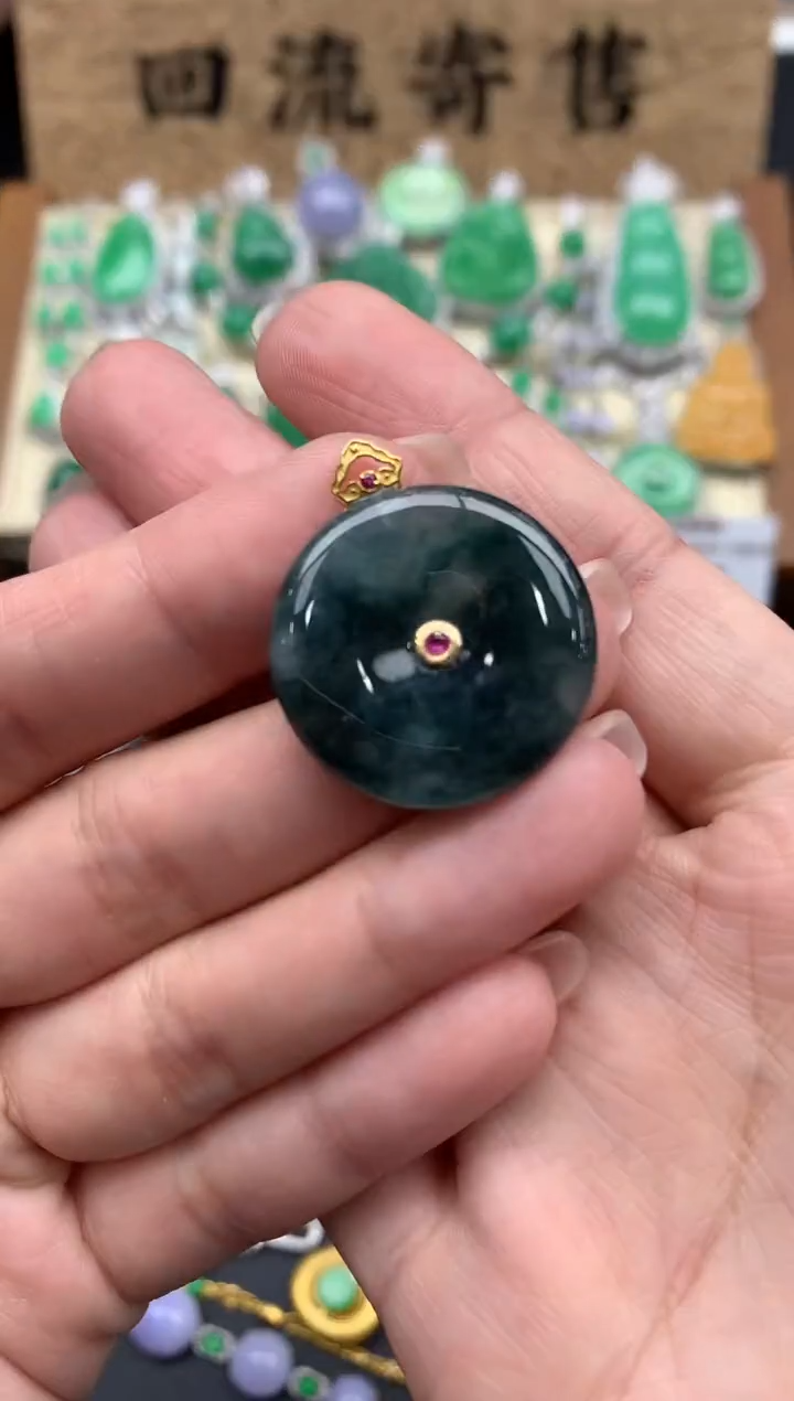 【闪购商品】翡翠颈饰18K金镶嵌34-中国好珍宝