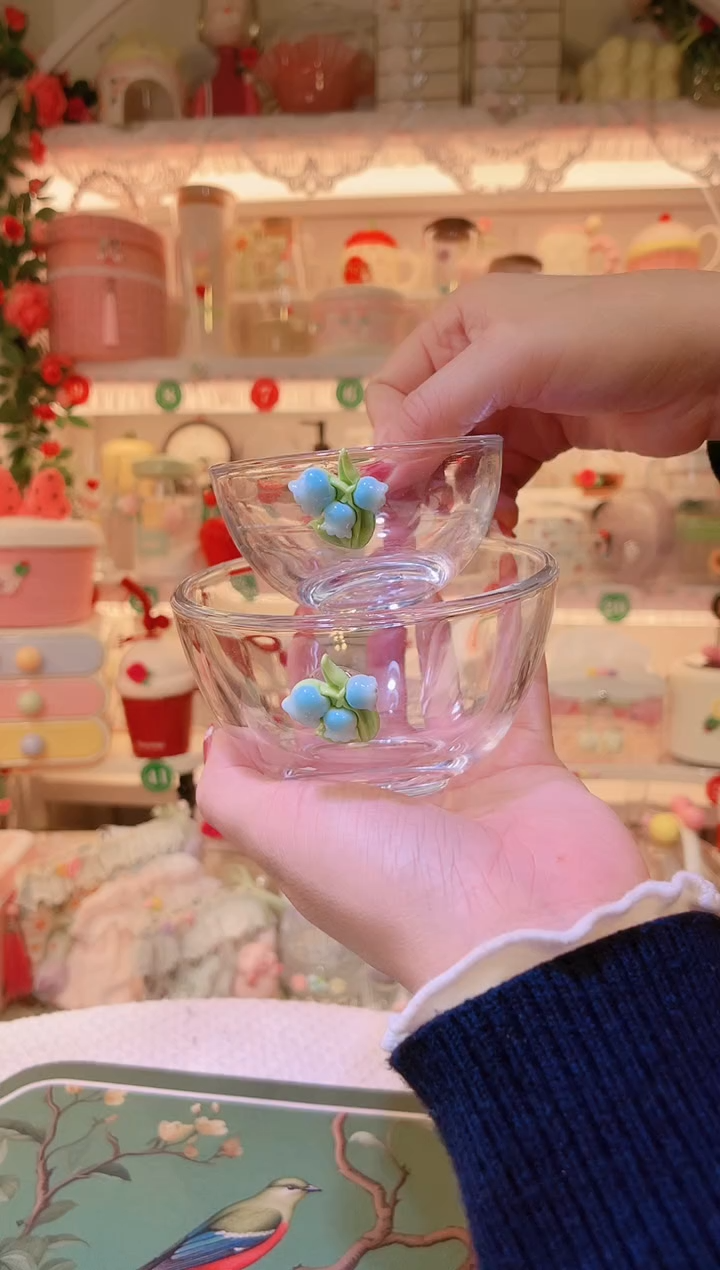 铃兰花小吃碗2个——手工制作品质好！