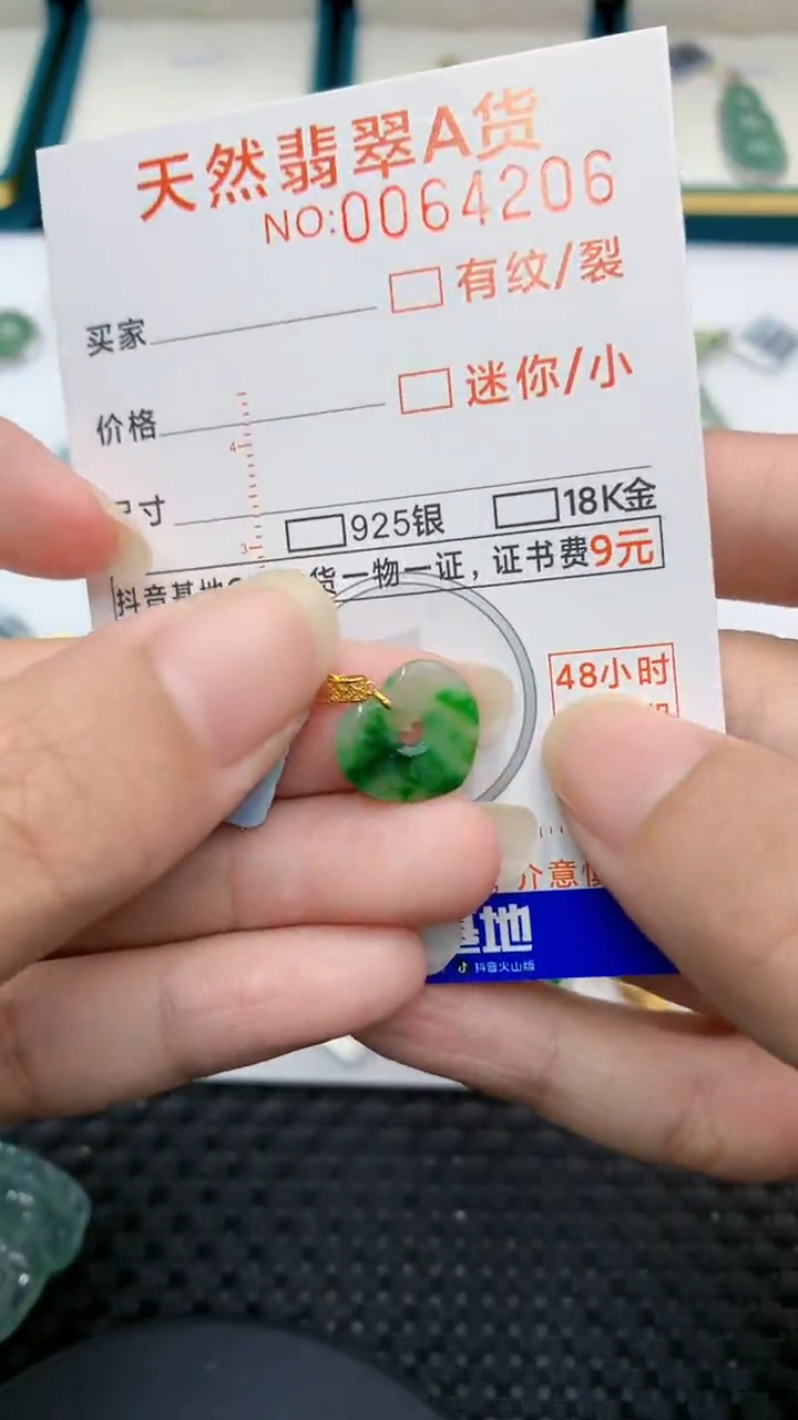 【闪购商品】翡翠颈饰18K金镶嵌            8