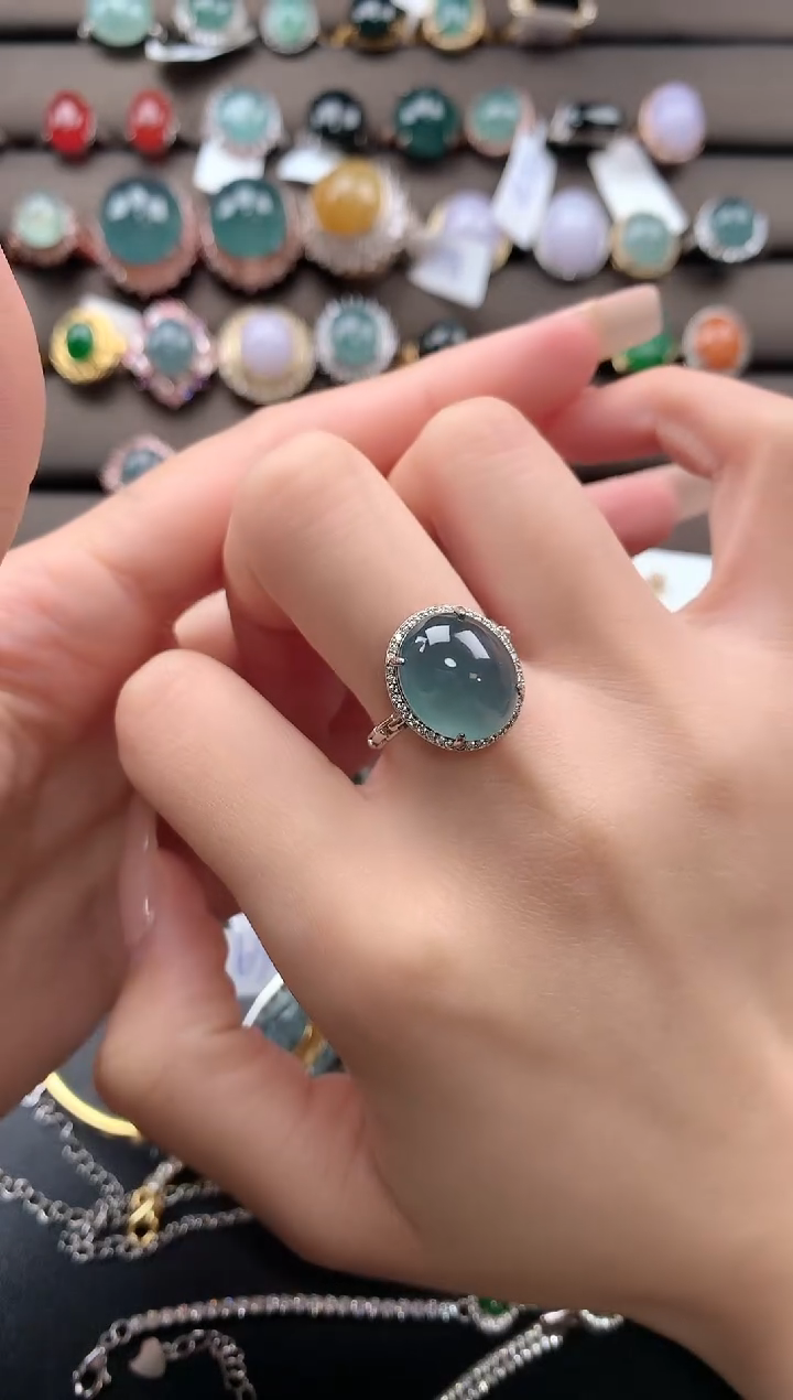 【闪购商品】翡翠戒指银S925镶嵌432432432