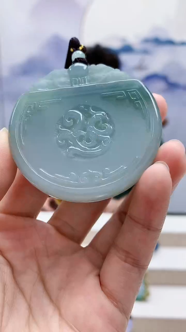未镶嵌定制翡翠5175lr-毛货挂件50
