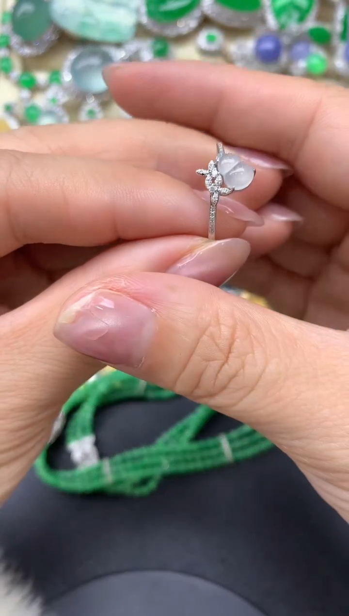 【闪购商品】翡翠戒指18K金镶嵌91中国好珍宝