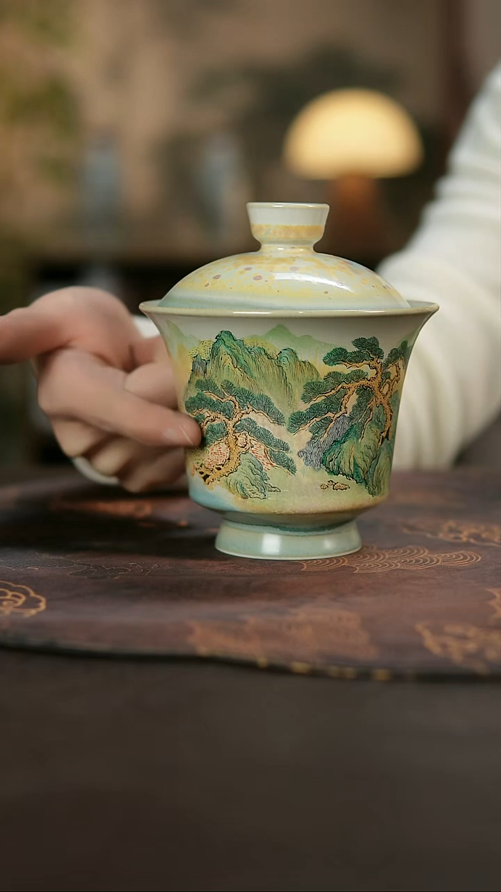 景德镇陶瓷杯碗柴烧多人