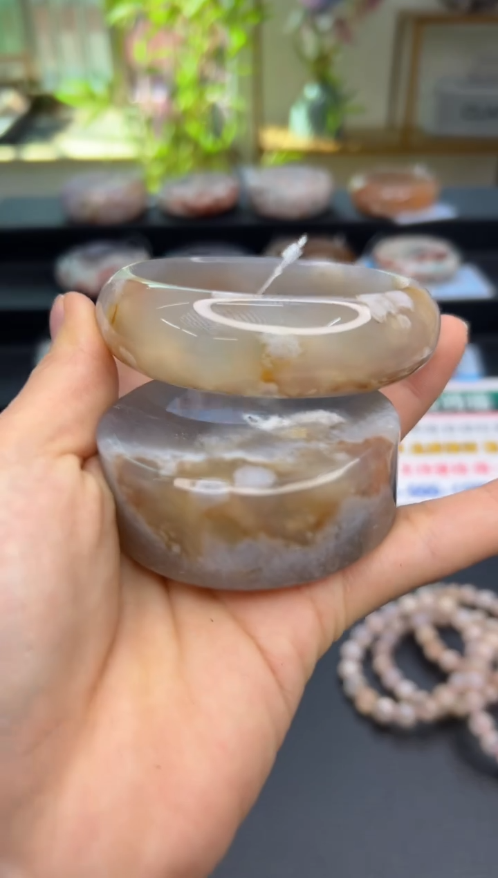 【闪购商品】石英质玉手镯未镶嵌A1336(60圈赠送镯心)