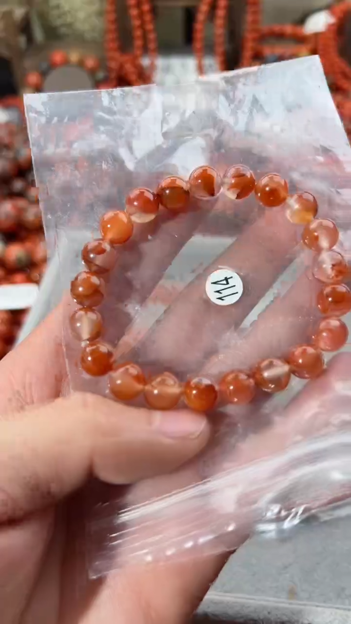 南红玛瑙未镶嵌手串9+