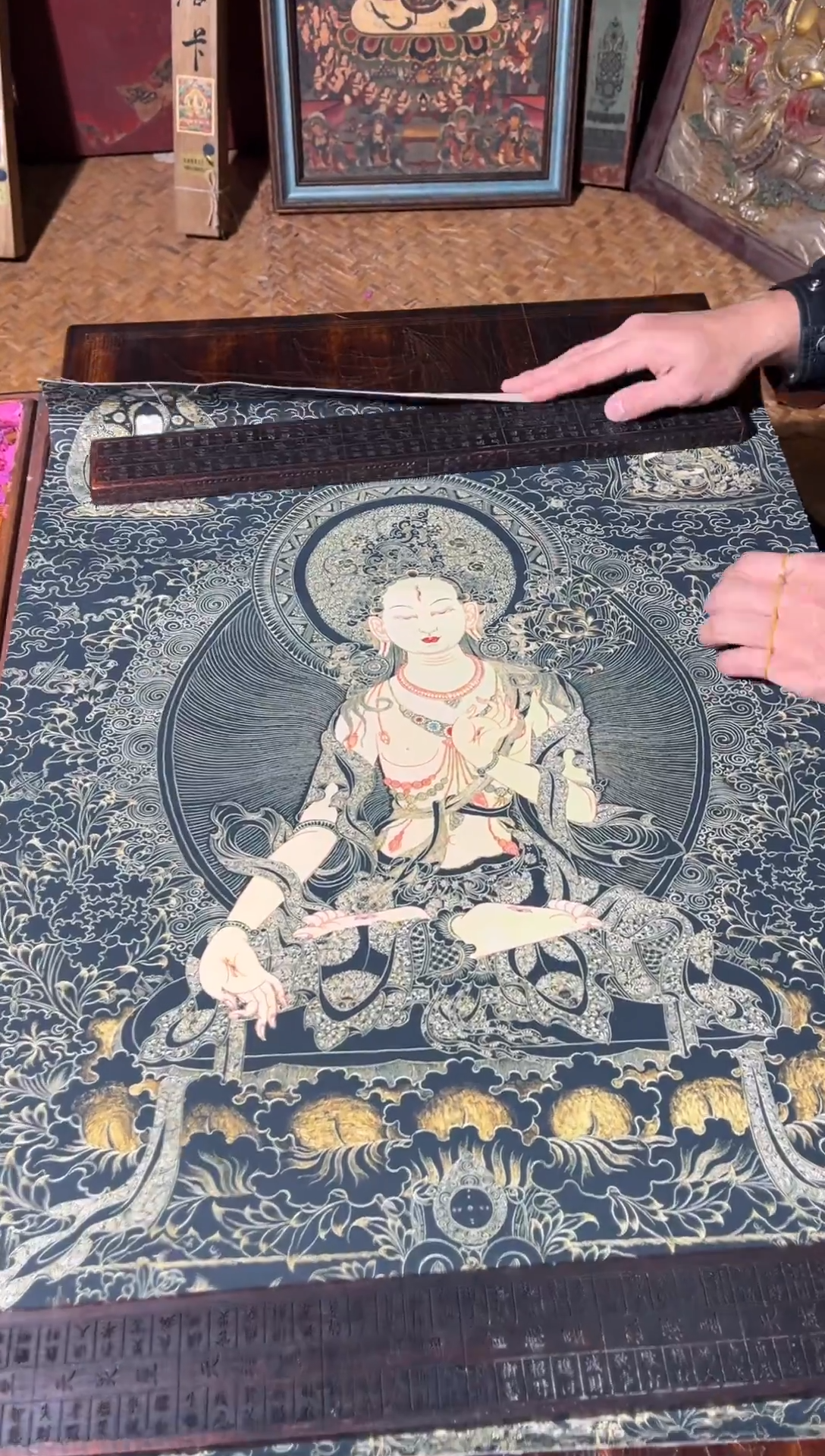 卷轴画卷轴画帅帅的唐卡