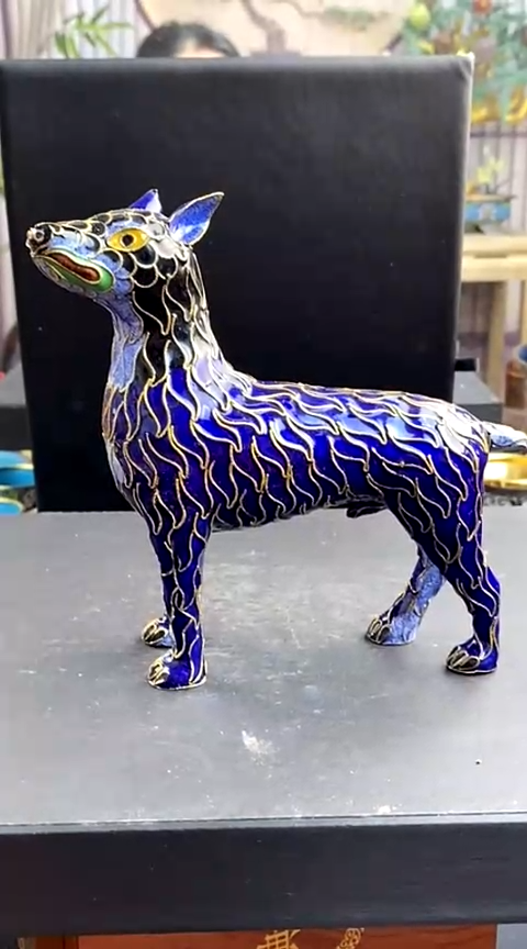 【闪购商品】非遗技艺 景泰蓝花丝狗