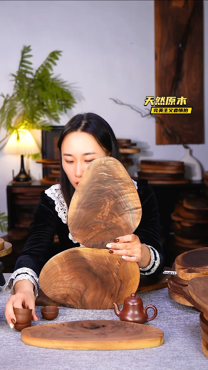 木北美黑胡桃原木.干裂疤结不属于商品质量问题完美主义者慎拍