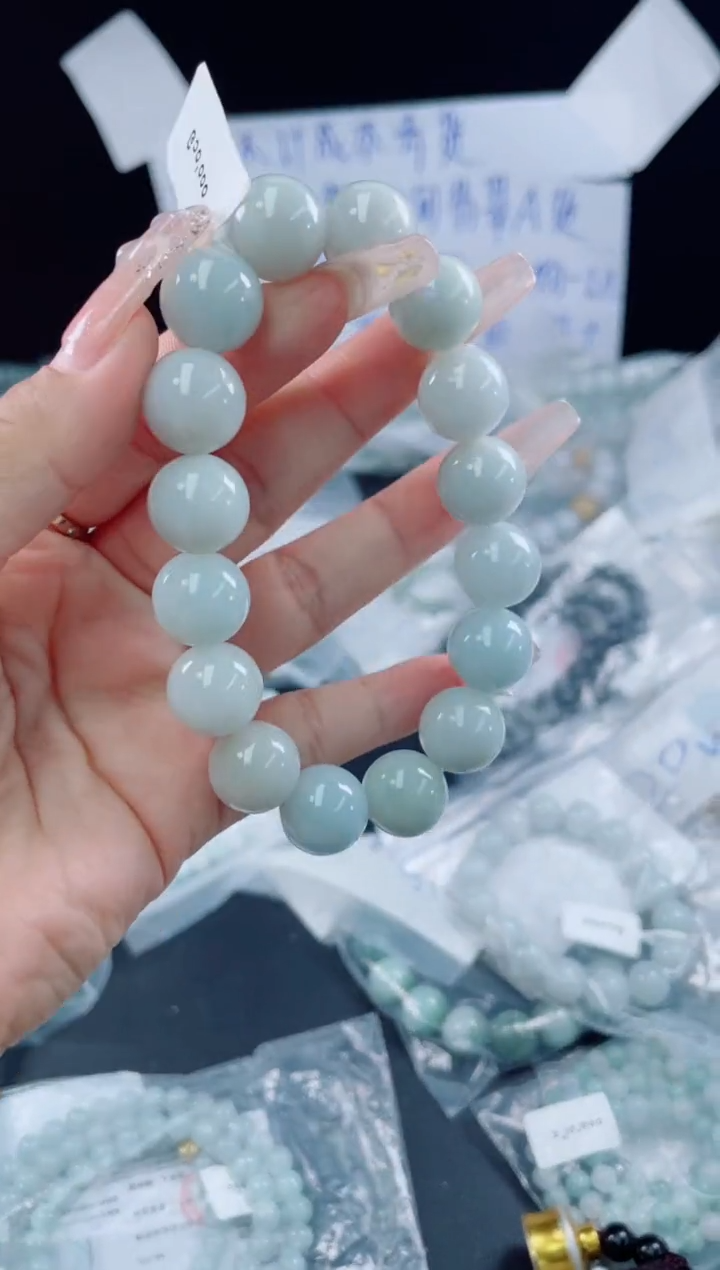 未镶嵌定制翡翠珠串