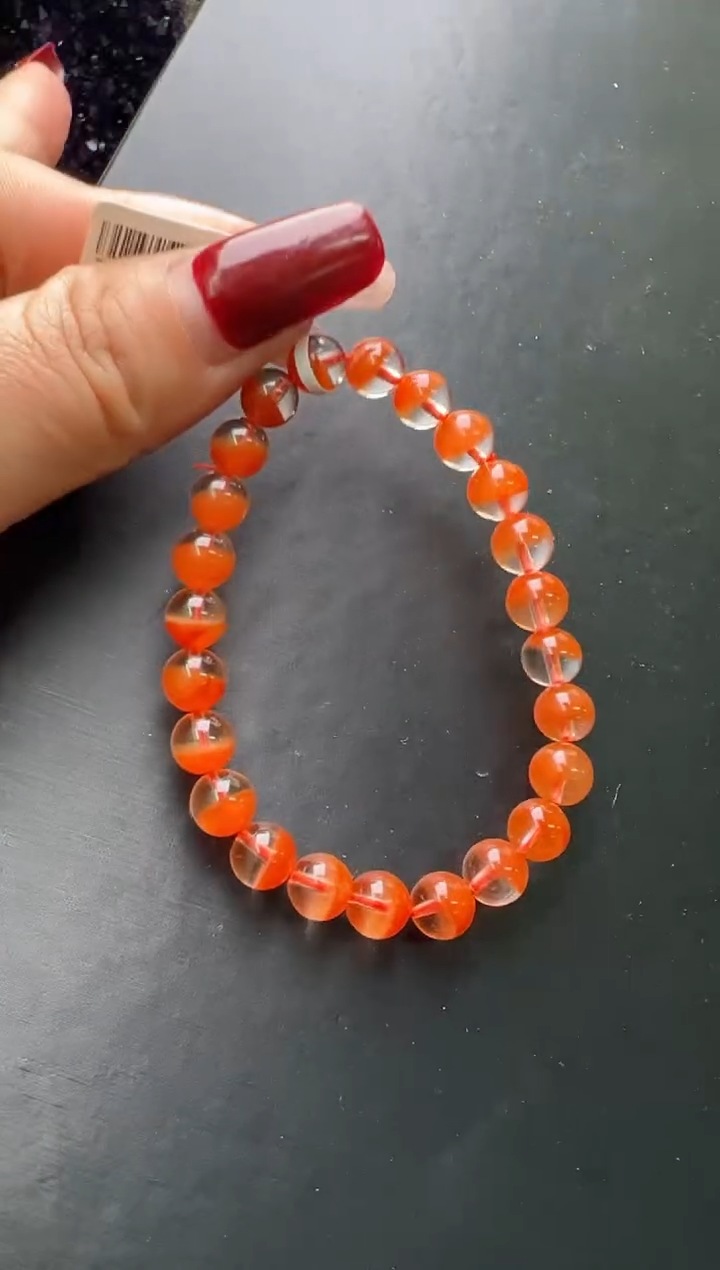 【闪购商品】水晶手串未镶嵌 红兔毛手串7m+ JP38298