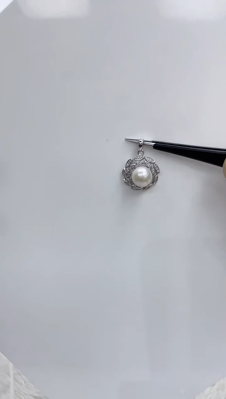 【闪购商品】海水珍珠吊坠(不含链)银S925镶嵌海水珍珠吊坠