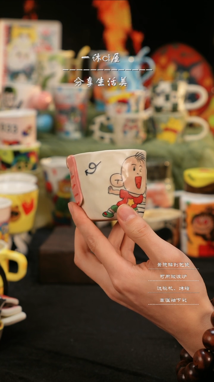 【闪购商品】摆件亲工手绘陶瓷-