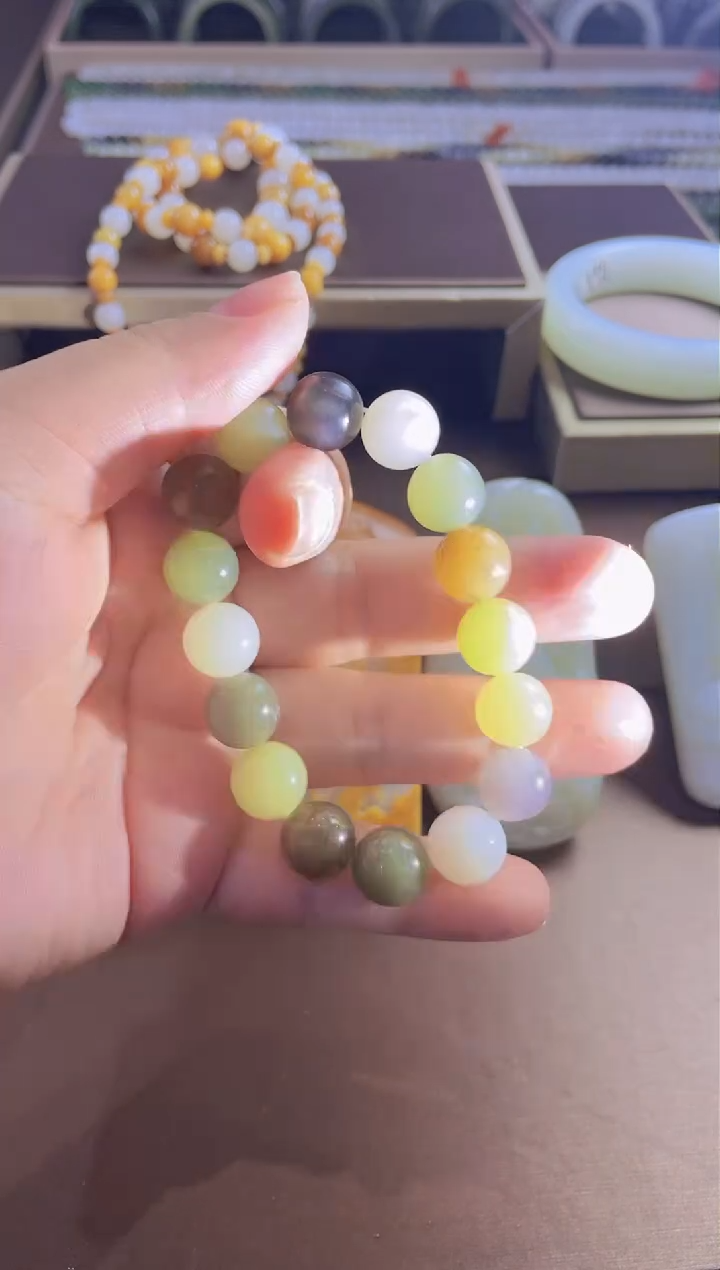 【闪购商品】和田玉手串未镶嵌和田玉 多宝手串