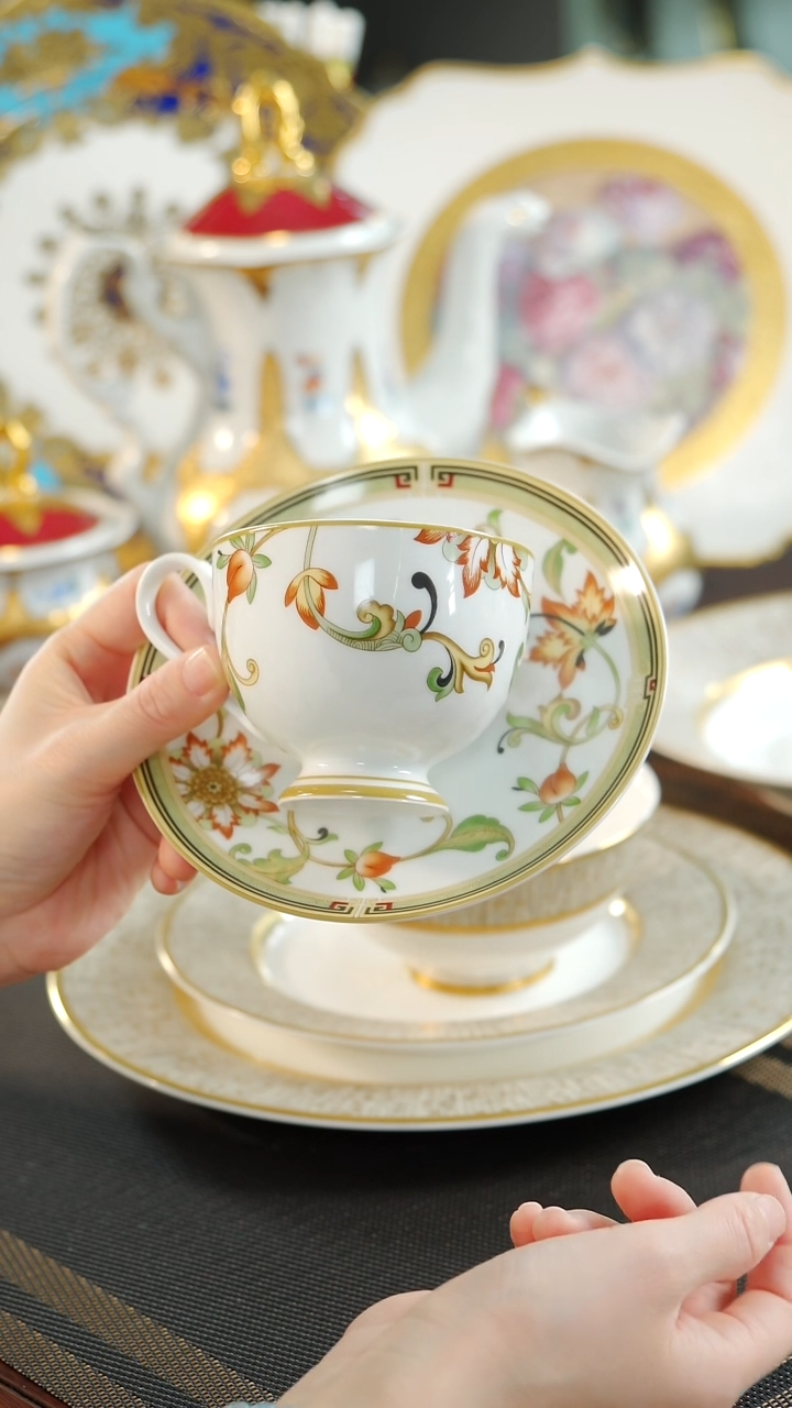 【闪购商品】瓷片200cc咖啡杯碟 微瑕福利价