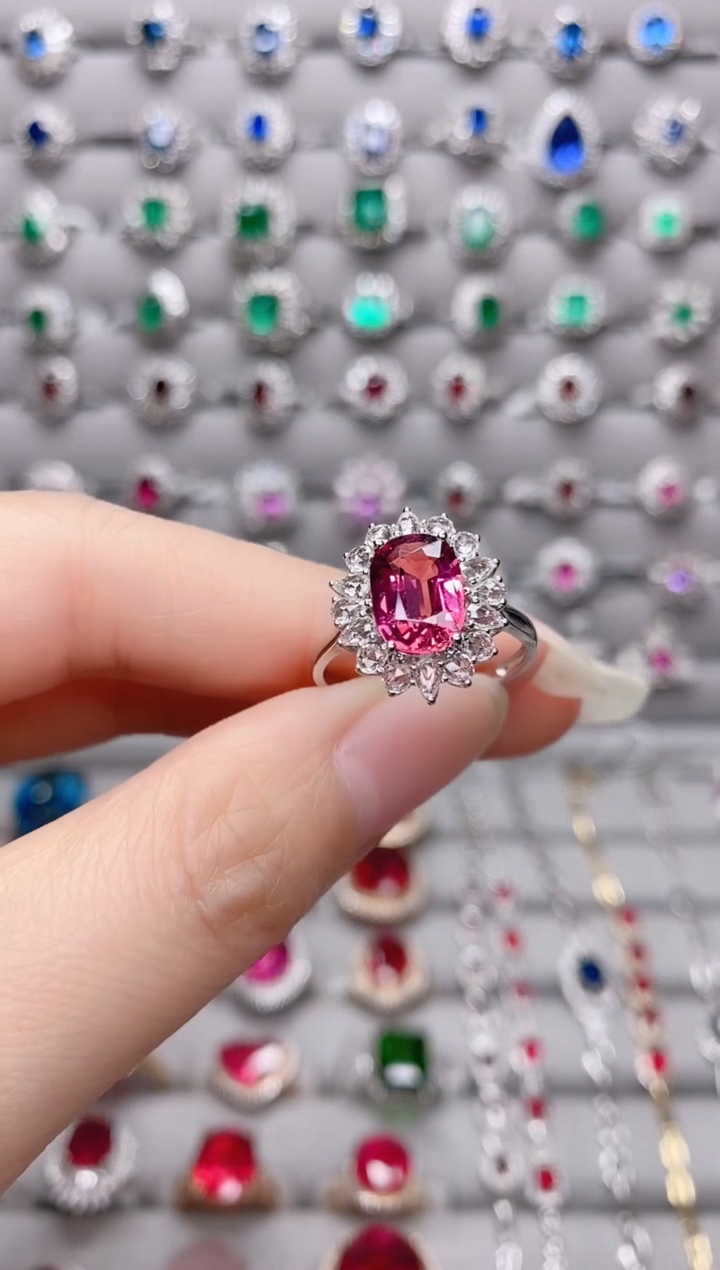 【闪购商品】碧玺18K金戒指18K金镶嵌.