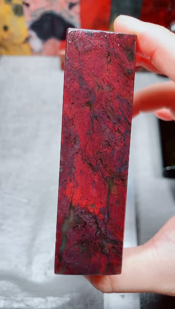 桂林鸡血玉素章3.0左右6