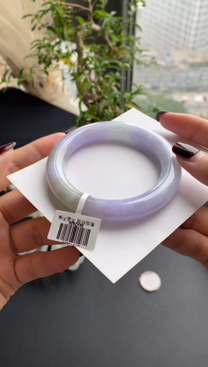 【闪购商品】翡翠手镯未镶嵌56圆条春彩